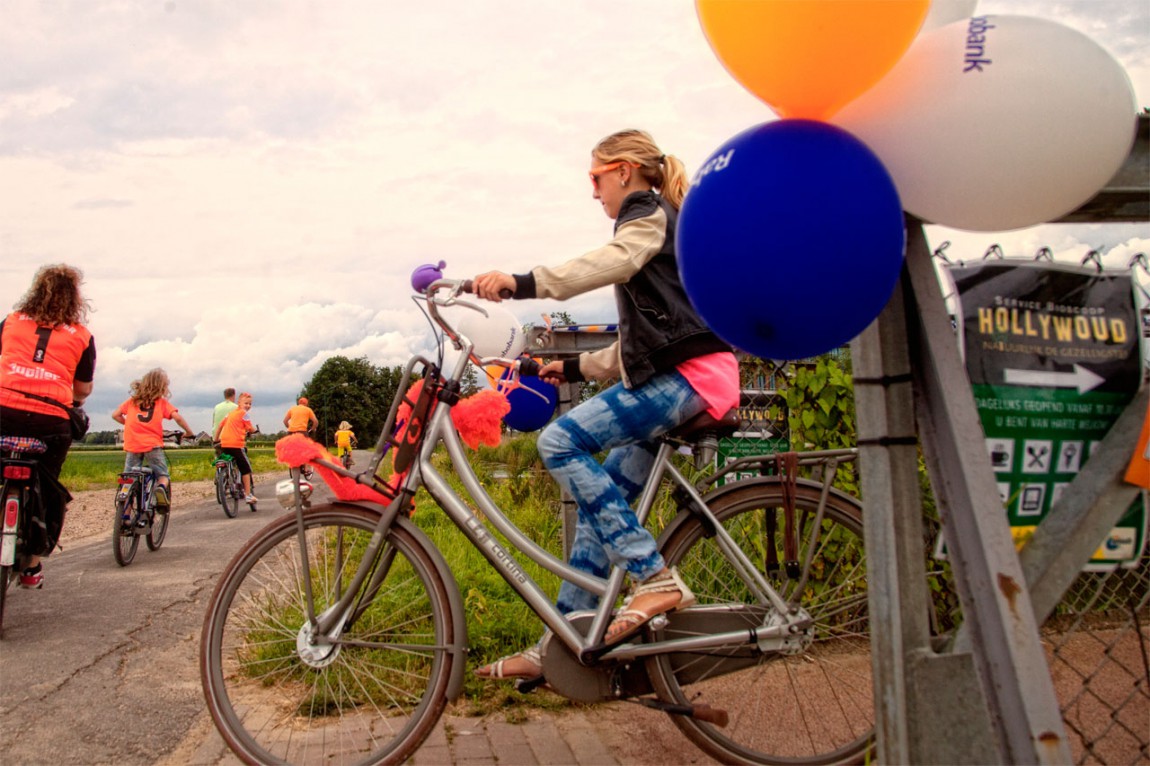 Samen met Rabobank geld bij elkaar fietsen voor Woutje Brugge.